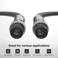 thumbnail image 2 of Black, Booted Rg6 Coaxial Cable, All Weather Proof Coax, 10 Feet (3 Meter), 2 of 6