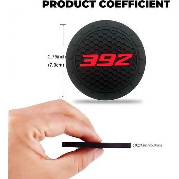 2Pcs Car Cup Holder Coaster fo Dodge Durango SRT 392  Accessories Auto Anti Slip Cup Holder Insert Coaster Car Interior Accessories