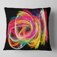 thumbnail image 2 of Designart Colorful Thick Strokes in Black - Abstract Throw Pillow - 18x18, 2 of 5