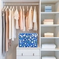 thumbnail image 4 of Yayeee Collapsible Cube Storage Bin with Lid Fabric Closet Decorative Basket with Handles, Green Dots, 4 of 7