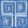 thumbnail image 2 of Tre Sorelle Studios 12x12 Black Ornate Wood Framed with Double Matting Museum Art Print Titled - Indigo Asian Influence III, 2 of 4