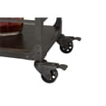 thumbnail image 2 of Chariot de Bar en Bois Espresso Rustique avec Cadre en Métal et Verrous de Roue, 2 of 5