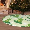 thumbnail image 6 of Rateoe Cute Frog1 Print Christmas Tree Skirt 48" for Xmas Holiday New Year Party Circle Tree Mat Ornaments Decoration, 6 of 7