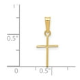 thumbnail image 2 of 14K Yellow Gold Charm Pendant Themed 19 mm 8 Polished Cross, 2 of 2