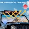thumbnail image 4 of Yuyamidu Sea Turtle Windshield Sun Shade, Starfish Shell Car Sun Shade for Rubicon Sahara TJ JK JKU 2 Door & 4 Door, UV Rays Blocker Sun Visor Shade, 4 of 7
