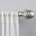 thumbnail image 2 of Exclusive Home Acorn 1" Curtain Rod and Coordinating Finial Set, Matte Silver, Adjustable 36"-72", 2 of 5