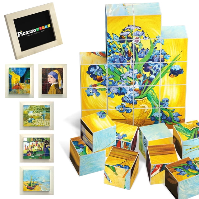 Cubos magnéticos para construir rompecabezas PicassoTiles PMC21 con marco