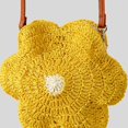 thumbnail image 7 of Vjnyvs Women's Yellow Straw Sunflower Woven Shoulder Bag Handmade Summer Beach Purse Crossbody, 7 of 7