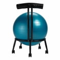 thumbnail image 4 of Gaiam Custom Fit Gym Yoga Exercise Fitness Balance Ball Office Desk Chair, Blue, 4 of 7