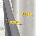 thumbnail image 5 of NICETOWN 100% Blackout Linen Curtains, Full Room Darkening Solid Modern Grommet Drapes for Bedroom & Living Room, 52"x108", Angora, 2 Panels, 5 of 7