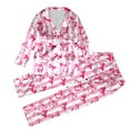 thumbnail image 2 of Teen Boys Pajama Sets Valentines Day Pjs Long Sleeve Bow Button Down Sleepwear Girl Pajamas Size 12-13 Years, 2 of 4