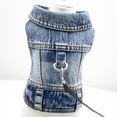 thumbnail image 1 of Ropa para mascotas Chaleco vaquero de tracción Ropa para piernas Ropa para perros Primavera Verano Otoño e Invierno Ropa para perros pequeños Chaleco, 1 of 5