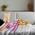 thumbnail image 3 of Ice Cream Soft Flannel Fleece Throw Blanket, Hooray! Its Your Day Phrase with Ice Cream Cone Cherry Flavor Print, Cozy Plush for Indoor and Outdoor Use, 50" x 70", Fuchsia Amber Pearl, by Ambesonne, 3 of 5