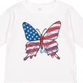 thumbnail image 4 of Inktastic Patriotic Butterfly Girls Long Sleeve Toddler T-Shirt, 4 of 5