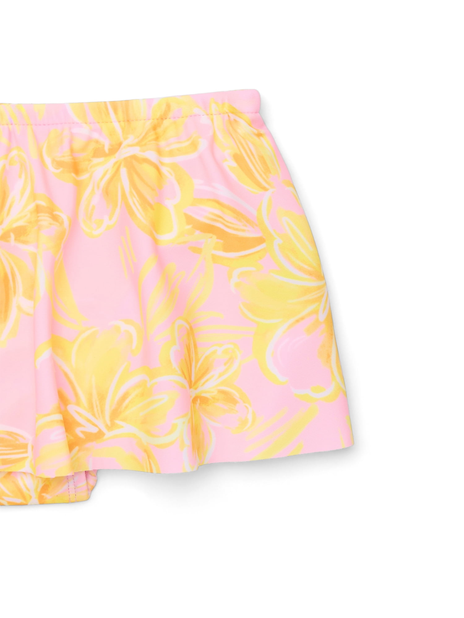 Wonder Nation Baby and Toddler Girls Ruffle Bikini Top and Bottoms Swim Set, 2-Piece, Sizes 12M-5T