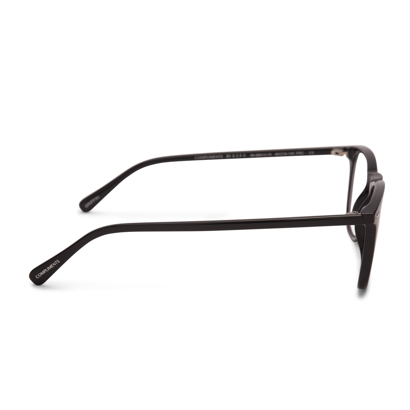 Compliments by DIFF Eyewear Griffin Blue Light Reading Glasses Black +3.0