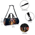 thumbnail image 5 of Fragmented Flowers Gym Bag, Yoga Bag, Sports Bag, Weekender Bag, Size 17.7 Inches with Interior Zipper Pocket - Large Capacity, 5 of 6