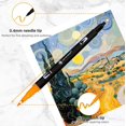 thumbnail image 2 of czcpp-36 Assorted Colors Double-Ended Markers Set, Fine & Bold Writing and Coloring Tips, Dual Tip markers - non toxic and no bleeding, Water-based Brush and Fine tip markers, 2 of 4