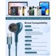 thumbnail image 5 of Auriculares USB C con cable, intraurales magnéticos con micrófono, 5 of 7