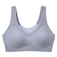 thumbnail image 2 of Kureaily Women's Summer Comfort Sports Fitness Gathering Traceless Latex Large Back Bra Comfort Push Up Bras, 2 of 5
