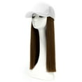 thumbnail image 2 of Perruque Casquette de Baseball Cheveux Raides Coiffure Chapeau Réglable Attaché Cheveux Longs, 2 of 7