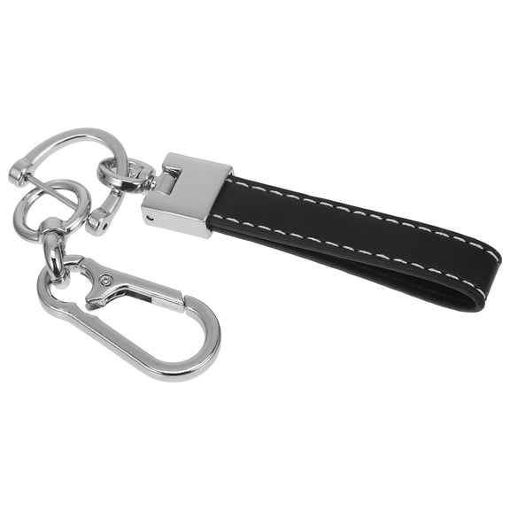PENIKOKO Men's Car Keychains with Black PU and Aluminum Alloy, Stylish Key Accessories for Men