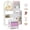 White, variant on Kids Vanity Set with LED-Lit Mirror, Kids Table and Chairs with 5 Makeup Accessories, 2-in-1 Toddler Girls Vanity with Writing Table, Pink