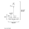 thumbnail image 4 of 12277CDBK Maxim Lighting Acadia-9 Light Chandelier-34.75 Inches wide by 15 inches high-Black Finish    -Traditional Installation, 4 of 5