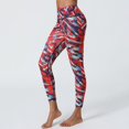 thumbnail image 5 of Rollbacks & More LEBONYARD Womens Pants Clearance,Women's Fashion Printed Yoga Pants High Stretch Sports Fitness Pants Red S, 5 of 6