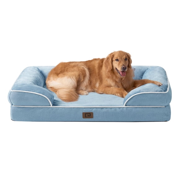 Cama ortopédica para perros EHEYCIGA Memory Foam XL impermeable azul