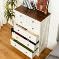 thumbnail image 5 of spanspace 7 Drawers Dresser for Bedroom, Modern Vertical Chest of Drawer with Metal pull Handle, Wood Storage Cabinet&nbsp;for Living Room, Hallway and Bedroom (White), 5 of 10