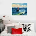 thumbnail image 3 of Chilfamy Sailing Ocean Canvas Prints Wall Art 20x16in for Living Room Bedroom 20x16in, 3 of 3