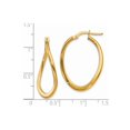 thumbnail image 5 of 14k Yellow Gold Twisted Teardrop Hoop Earrings for Women, Lightweight High-Polish Fashion Jewelry, Modern Elegant Style for Everyday Wear, 5 of 7