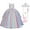 White Dress+Accessories, variant on HAWEE Girls Unicorn Princess Dress Fancy Party Costume Dress up Wedding Birthday Party Gown for Age 2-11 Years Old