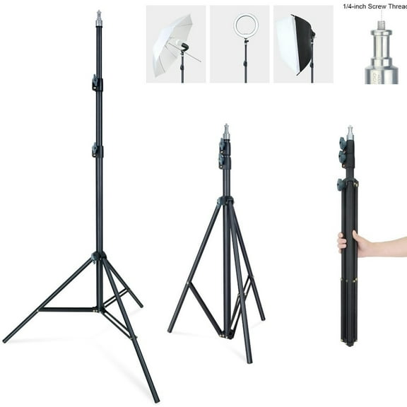 7ft Durable Light Tripod Stand For Photo Video Studio Lighting Photography for Studio, Portrait, Video Shooting