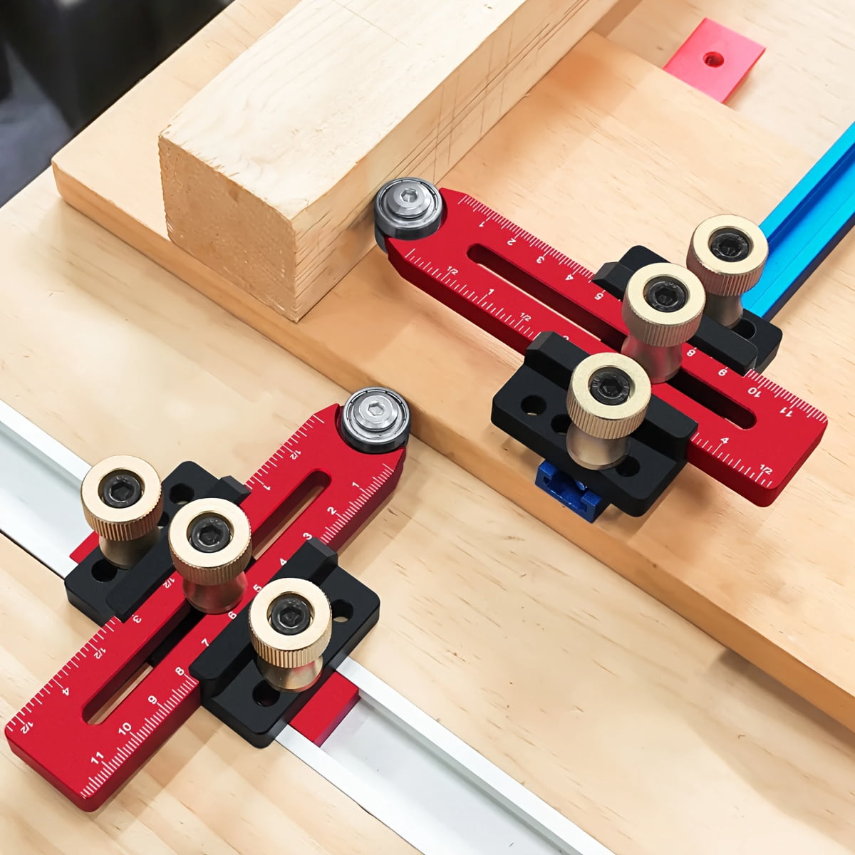 Precision Thin Rip Jig for Table Saws - Durable Aluminum Alloy Stock Guide with Adjustable Fence & 3/8" & 3/4" Slot Fit