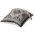 thumbnail image 6 of 16" Handwoven Cotton Throw Pillow Cover with Traditional Pattern and Tasseled Top, Navy, 6 of 8