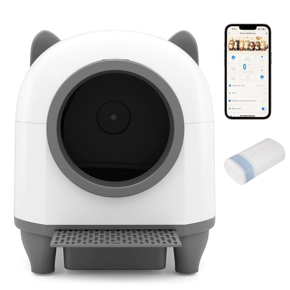 Gymax Self-Cleaning Litter Box for Multi-Cat & Senior Cats Home