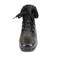 thumbnail image 4 of PEERAGE Paola Women Extra Wide Width Water Resistant Lace Up Leather Bootie with Fleece Lining BLACK 10, 4 of 7