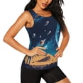 thumbnail image 2 of Balery Astronaut In A Space Suit On The Planet Camiseta sin mangas estampada ligera para mujer, tops de entrenamiento sin mangas, camisetas de yoga transpirables de secado rápido.-X-Large, 2 of 7