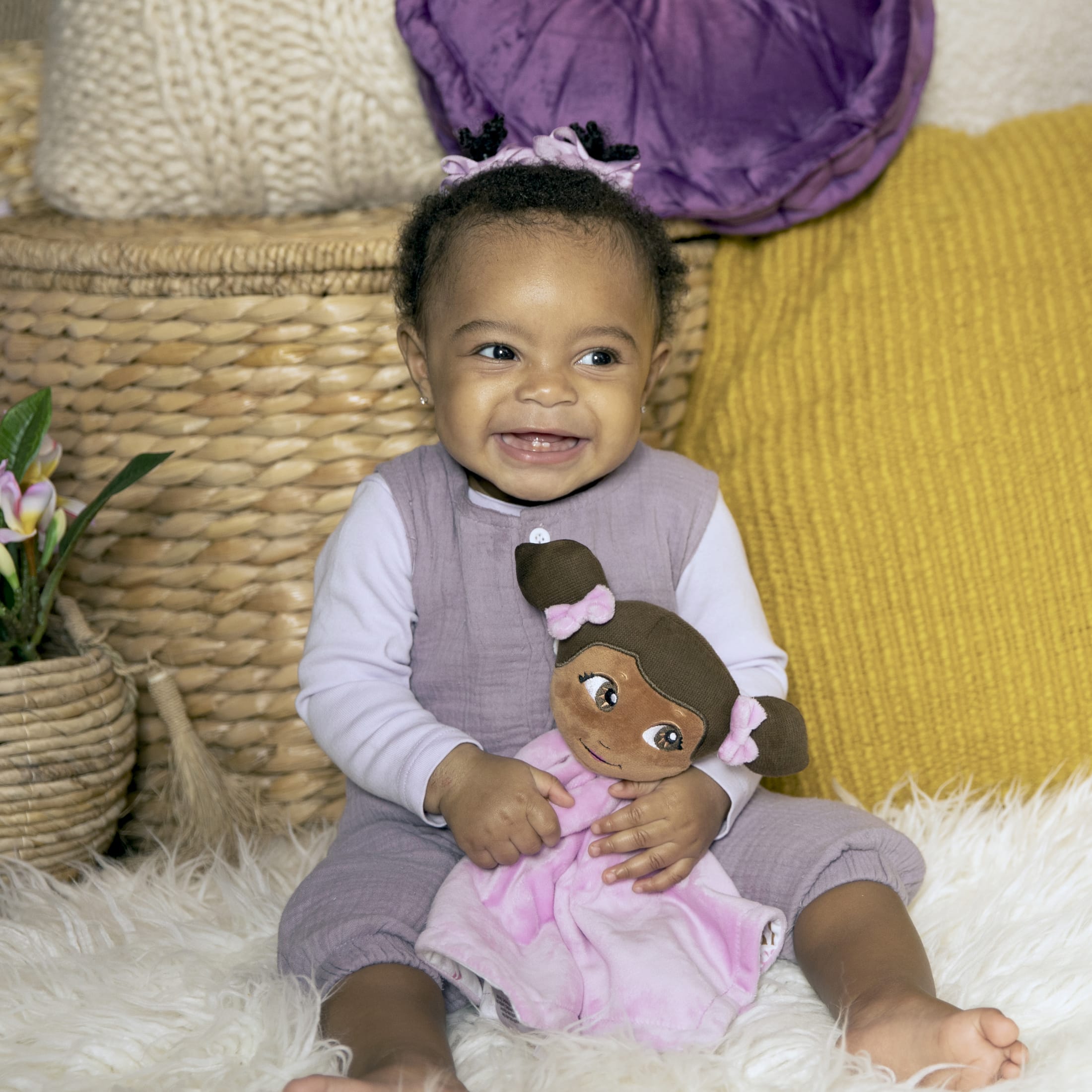 Little Muffincakes Boutique Lovey Baby Security Blanket Pink Ballerina (Zhara), Infant Unisex