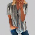 thumbnail image 1 of Mode Décontractée pour Femmes Chemises Imprimées Manches Courtes Tee-Shirts Amples Tunique Blouse Hauts pour Femmes Hauts Manches Courtes pour Femmes Imprimé Floral Hauts pour Femmes, 1 of 5