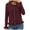 Wine, variant on vigerkar Womens Casual Ruffle Cardigan Sweaters Button Up Crew Neck Long Sleeve Sweater Cute Soft Knit Tops (Black, M)