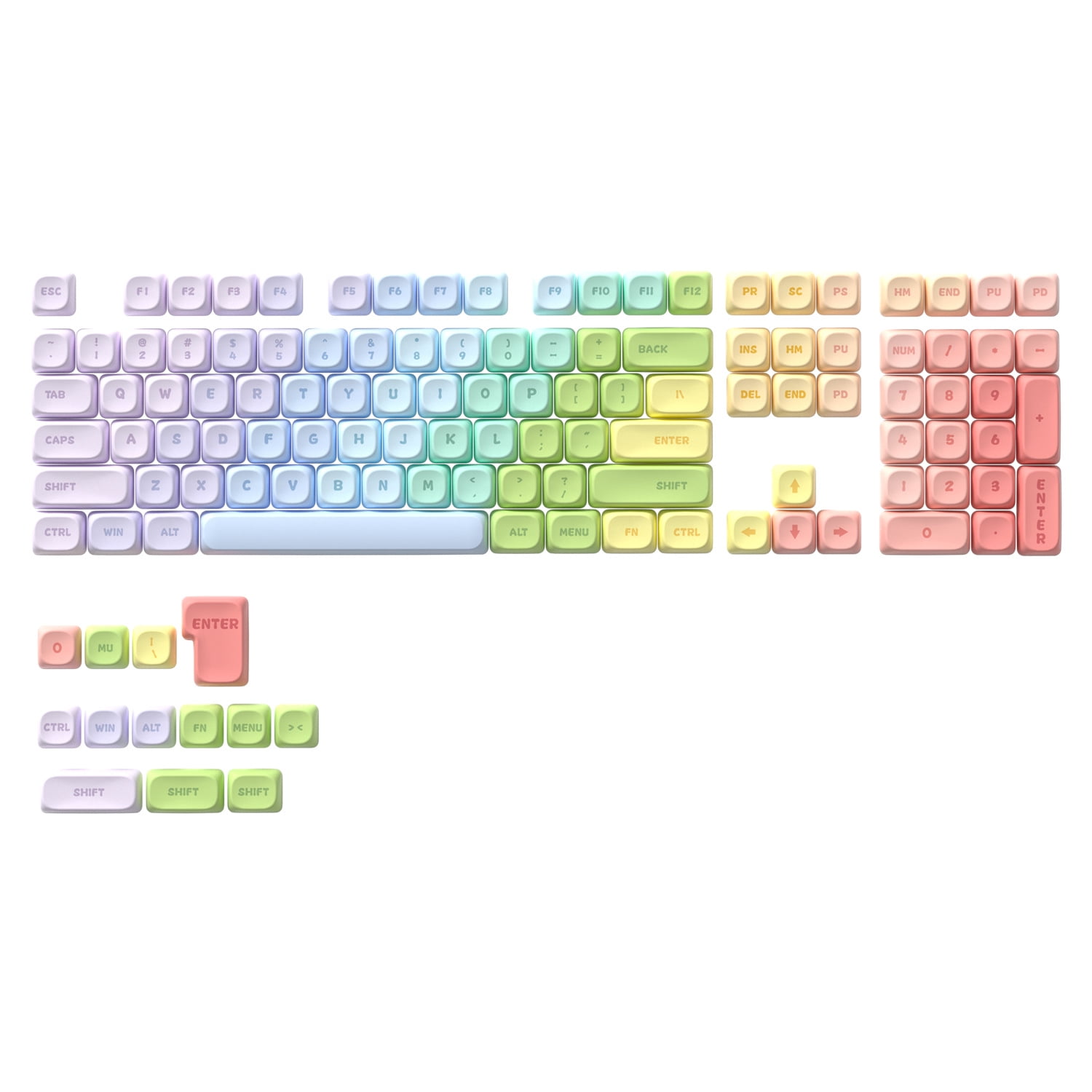 Candy House Keycaps 121 Keys PBT Material MOA Profile DYE-SUB For MX Switch Wooting Mechanical Keyboard Keycaps ISO ANSI Layout
