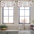 thumbnail image 3 of LALILO Kitchen Curtain Valance Watercolor Boho Chic Rod Pocket Window Curtain 52"x 18" Set of 2, 3 of 7