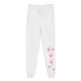 thumbnail image 2 of Women's Sweatpants Fleece Lined Baggy Straight Leg Lounge Pants Women Casual Trousers And Trousers Plus Velvet Running Fitness Sports Pants White L, 2 of 4
