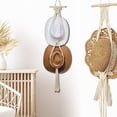 thumbnail image 1 of Macrame Hat Hangers Boho Hat Hangers for Wall Bohemian Women Hat Rack Hat Organizer for Wall Hanging Hat Display Hand Weaving Hat Rack Decorative Cap Holder for Wide Brim Cap, 1 of 14