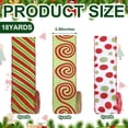 thumbnail image 4 of Juego de cintas navideñas Yinder, 3 rollos, 6,5 cm, alambradas, rojo y verde, 4 of 6