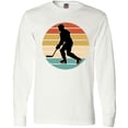 thumbnail image 3 of Inktastic Hockey Player Retro Sunset Long Sleeve T-Shirt, 3 of 5