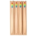 thumbnail image 2 of Bamboo Toothbrush Natural Biodegradable Wood Medium Bristles FAST C4S5, 2 of 4